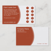 Loyalty Visitekaartje Punch Card (Voorkant / Achterkant)