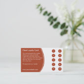 Loyalty Visitekaartje Punch Card (Staand voorkant)