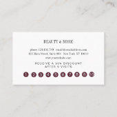 Loyauté 10 Carte de visite de Nails Lashes (Dos)