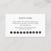 Loyauté 10 Carte de visite de Nails Lashes (Dos)