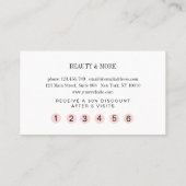 Loyauté 5 Carte de visite de Nails Lashes (Dos)