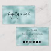 Loyauté Carte 5 Nails Lashes Beauty Blue (Devant / Derrière)