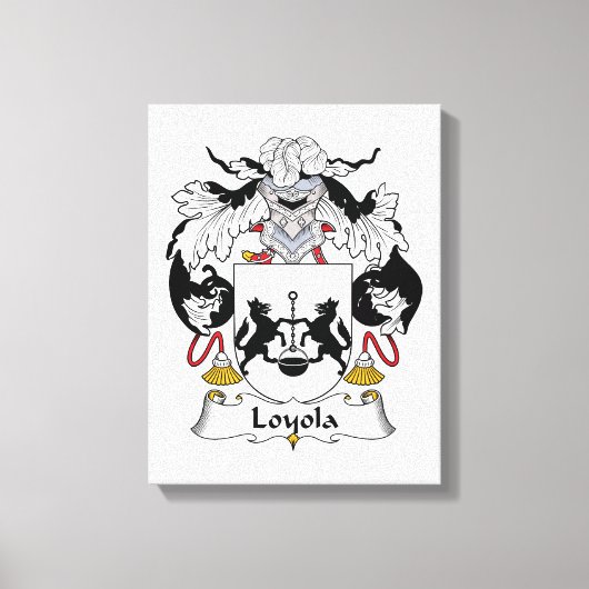 Loyola Family Crest Canvas Afdruk (Voorkant)