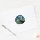 Lozen in het Snowy Forest Ronde Sticker (Envelop)