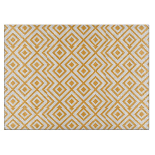 Lozengevorm geometrisch patroon snijplank (Voorkant)