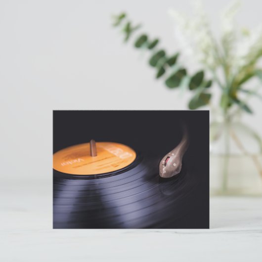 LP Record retro-briefkaart Briefkaart (Staand voorkant)