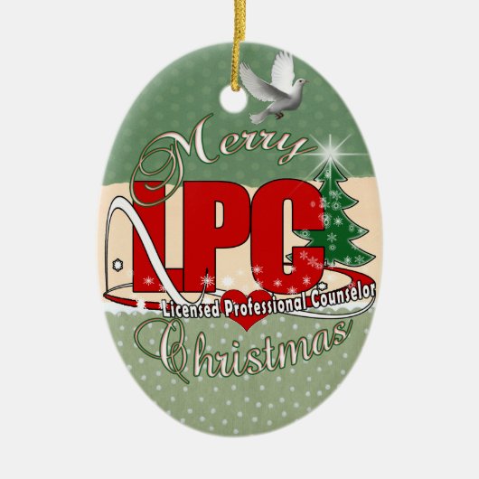 LPC CHRISTMAS Licensed Professional Counselor Keramisch Ornament (Voorkant)