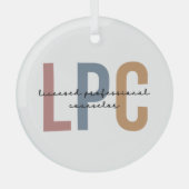 LPC Licensed Professional Counselor Glas Ornament (Voorkant)