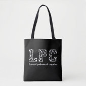 LPC Licensed Professional Counselor Leopard Print Draagtas (Voorkant)