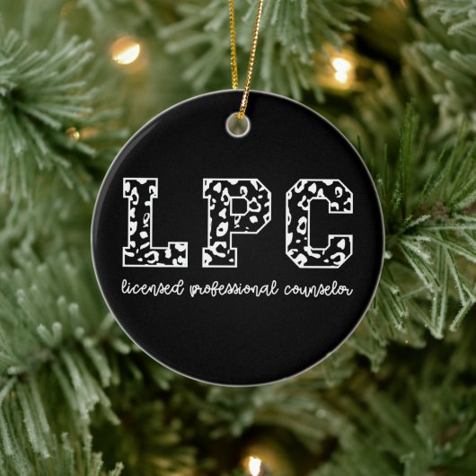 LPC Licensed Professional Counselor Leopard Print Keramisch Ornament (Boom)