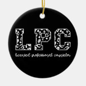 LPC Licensed Professional Counselor Leopard Print Keramisch Ornament (Voorkant)