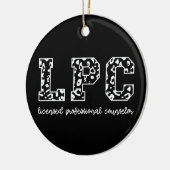 LPC Licensed Professional Counselor Leopard Print Keramisch Ornament (Links)