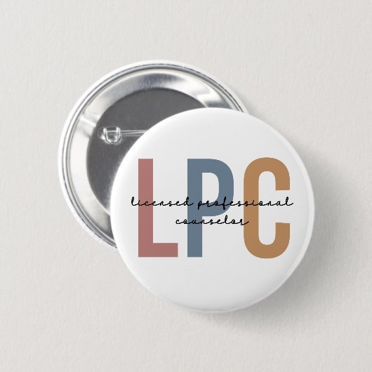 LPC Licensed Professional Counselor Ronde Button 5,7 Cm (Voorkant /achterkant)