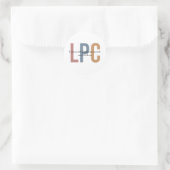 LPC Licensed Professional Counselor Ronde Sticker (Tas)
