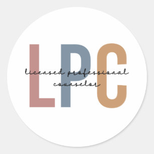LPC Licensed Professional Counselor Ronde Sticker