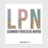 LPN-Afstuderen met LPN-vergunning - Praktijkzacht  Sticker (Vel)