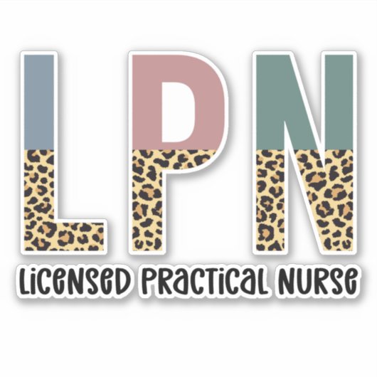LPN-Afstuderen met LPN-vergunning - Praktijkzacht  Sticker (Voorkant)