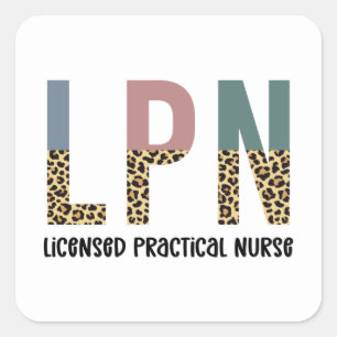 LPN-Afstuderen met LPN-vergunning - Praktijkzacht  Vierkante Sticker