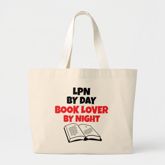 LPN Boekenliefhebber Grote Tote Bag (Voorkant)