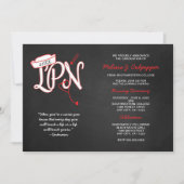 LPN foto afstuderen pinning party krijtbord rood Kaart (Voorkant)