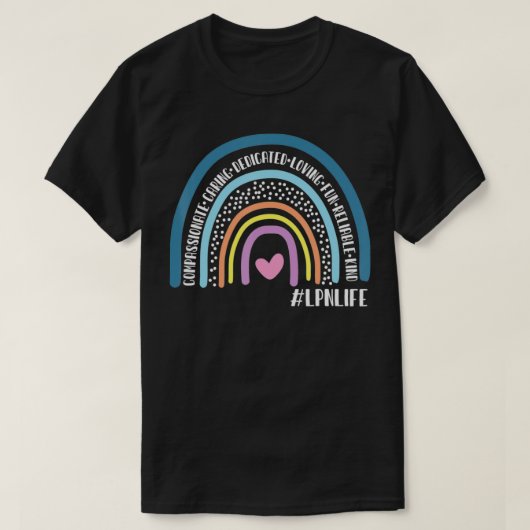 LPN-goedgekeurde praktijkzenuwslang regenboog T-shirt (Design voorkant)