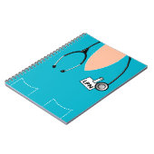 LPN Infirmière Carnet Scrub Top Design bleu (Côté gauche)