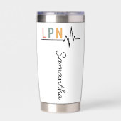 LPN Tumbler - Personalized Licensed Practical Nurs Geïsoleerde Drinkbeker (Achterkant)