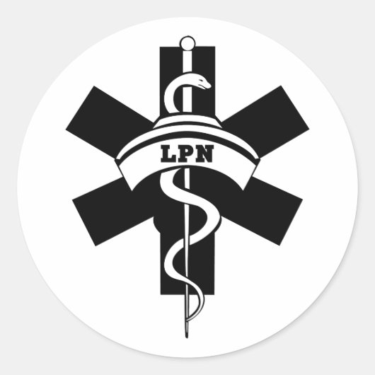 LPN Verpleegkundigen Ronde Sticker (Voorkant)