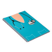 LPN Verpleegster Notitieboek Scrub Top Design Blau (Rechterzijde)