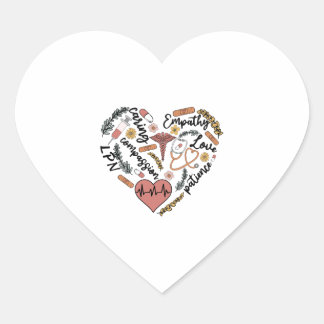 LPN zorgzame empathie liefde geduld compassie Hart Sticker