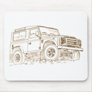 LR Defender Fire Muismat