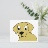 LR gele cartoon Briefkaart (Staand voorkant)