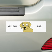 LR gele cartoon kop Bumpersticker (Op auto)