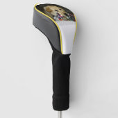 LR gele laboratoriumpupil met speelgoed Golfheadcover (Schuin)