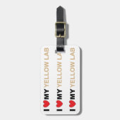 LR gele liefde Bagagelabel (Voorkant verticaal)