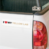 LR gele liefde Bumpersticker (Op Truck)
