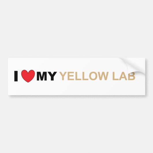 LR gele liefde Bumpersticker (Voorkant)