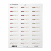 LR gele liefde Etiket (Full Sheet)