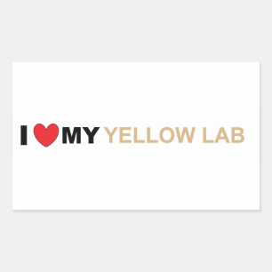 LR gele liefde Rechthoekige Sticker