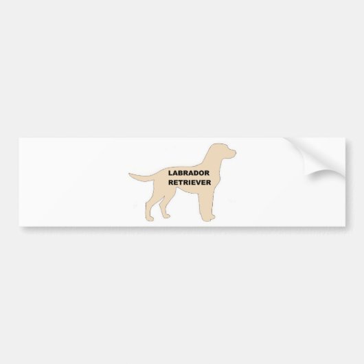 LR gele naam silhouet Bumpersticker (Voorkant)