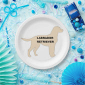 LR gele naam silhouet Papieren Bordje (Feest)