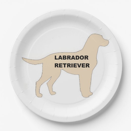 LR gele naam silhouet Papieren Bordje (Voorkant)