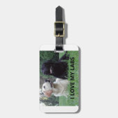 LR I Love My Labs with afbeelding Bagagelabel (Voorkant verticaal)