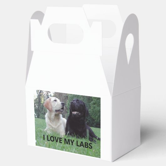 LR I Love My Labs with Afbeelding Bedankdoosjes (Geopend)