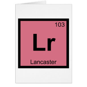 Lr - Lancaster Pennsylvania Chemisch Symbool