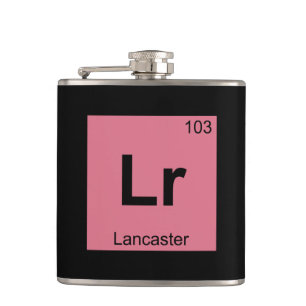 Lr - Lancaster Pennsylvania Chemisch Symbool Heupfles