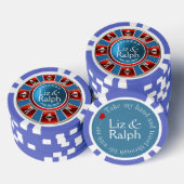 LR Las Vegas Casino | Monaco Blauw Pokerchips (Opstapeling)
