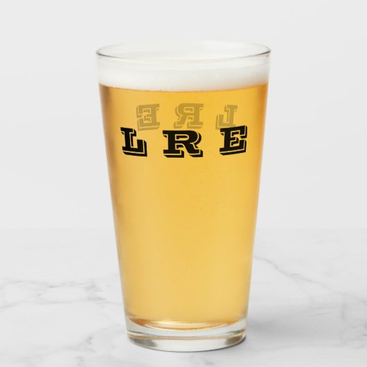 LRE Lake Riverside Estates Pint Glass Glas (Voorkant gevuld)