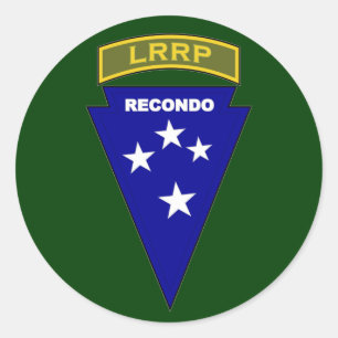 LRRP Recondo - Americal 1 Ronde Sticker