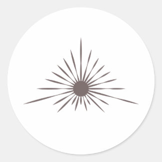 LRW Sun Logo White Classic Ronde Sticker